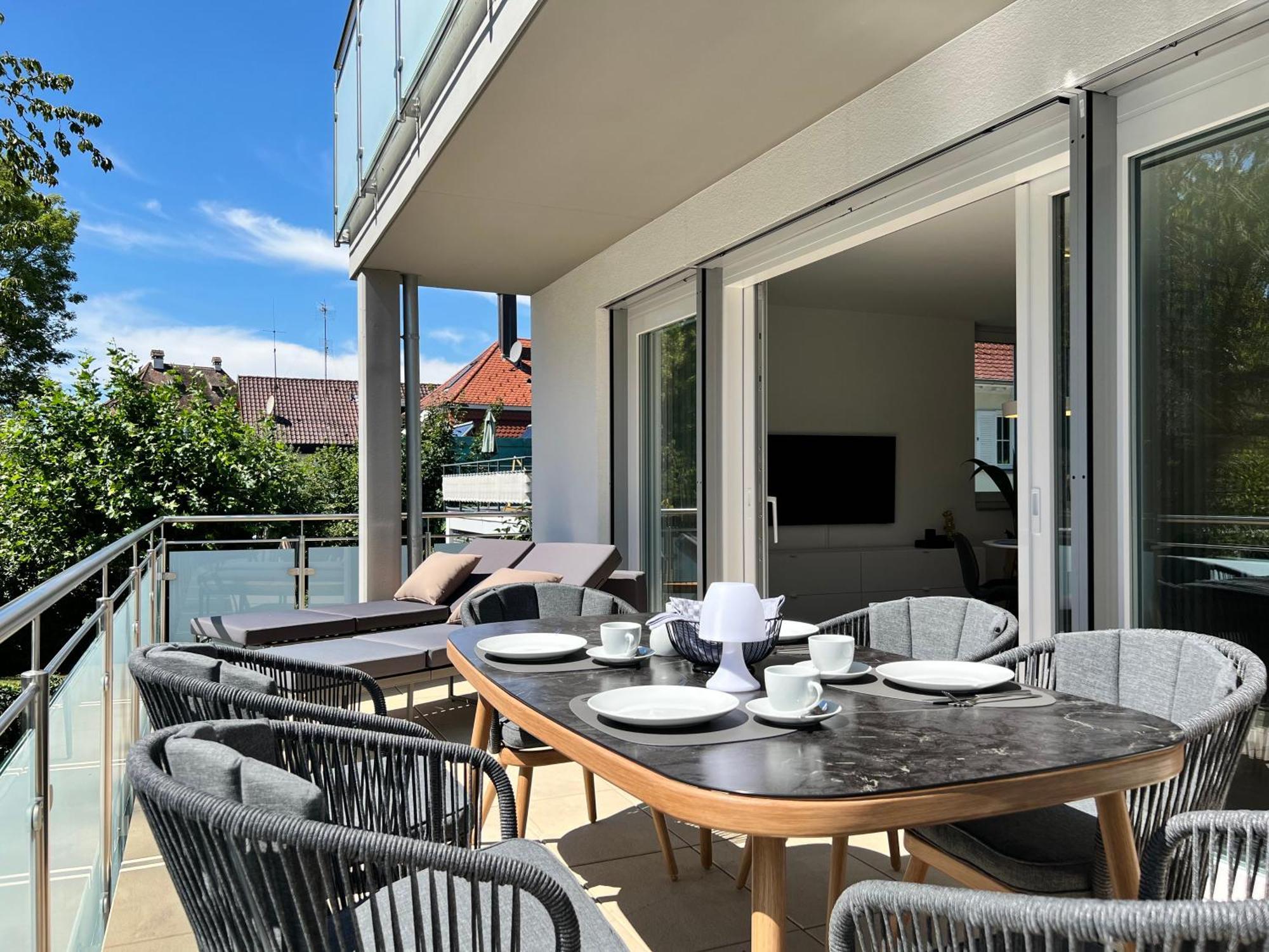 Neues Seeapartment Uberlingen Dış mekan fotoğraf